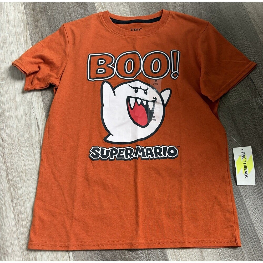 Boys Super Mario Boo! Tee Size 10/12 NWT